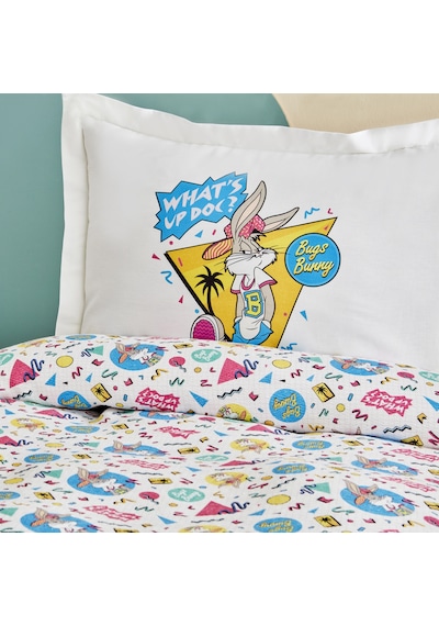 Karaca Home Looney Tunes Summer Vibes Tek Kişilik Pike Takımı Beyaz