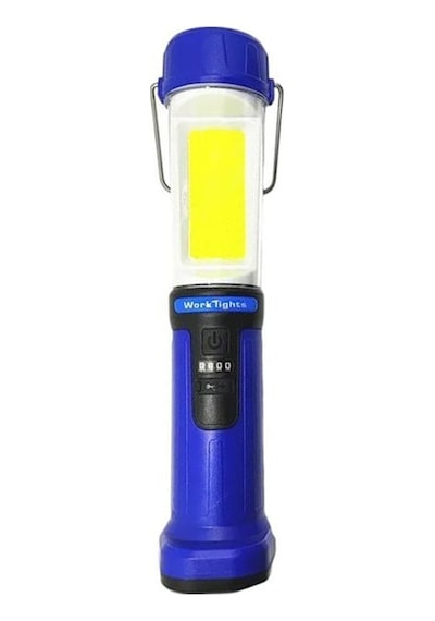 Hk-802 Şarjlı 30 Beyaz + 20 Mavi-kırmızı Smd Led / 55 Cob Ledli 5 Modlu Çalışma Lambası
