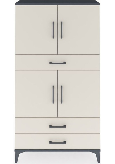 Arges Dolap 4 Raflı 3 Çekmeceli 4 Kapaklı 88x30x163 Antrasit-aytaşı Antrasit Arges Dolap 4 Raflı 3 Çekmeceli 4 Kapaklı 88x30x163 Antrasit-aytaşı Antrasit