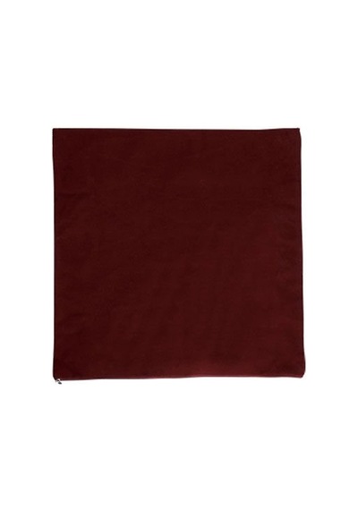 Sublimasyon Kadife Kare Yastık - Bordo Beyaz