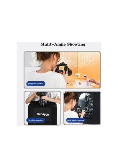 Pro 80x80 Cm Profesyonel Stüdyo Led Işıklı Ürün Fotoğraf Çekim Çadırı 3 Fonlu Büyük Boy Stüdyo Seti Çok Renkli