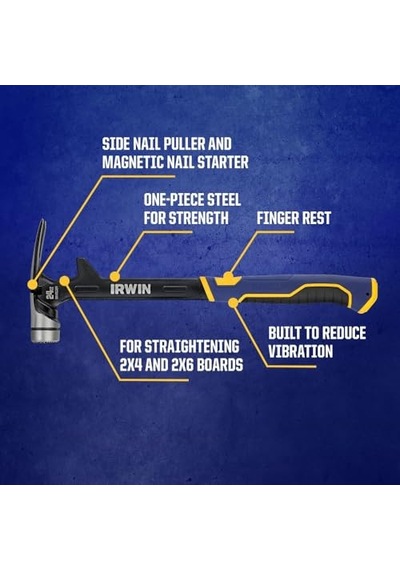 Tools Irwın Çekiç, 24oz Yıkım Çelik Çerçeveleme Çekiç Iwht51024