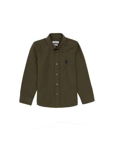 U.s. Polo Assn. Erkek Çocuk Koyu Haki Gömlek Basic 50306584-vr111 Koyu Haki
