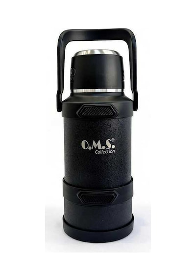 Oms Collection - Stormthermo 5 Pcs. Paslanmaz Çelik Sıcak & Soğuk Termos 8503 - 1,7 Litre - Siyah
