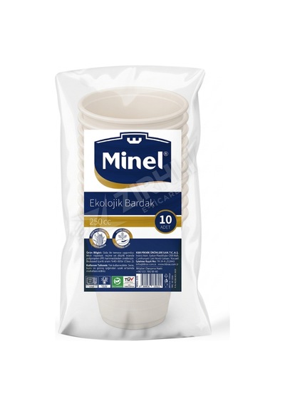 2 Adet Minel Ekolojik Bardak 250 Cc Çok Renkli
