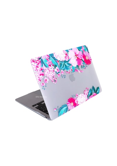 Apple Uyumlu MacBook Pro Kılıf 13 İnç M1-m2, Flower07nl Type-c'li Model A2338 A2289 A2251 A1706-08 A1989 A2159 İle Açık Pembe