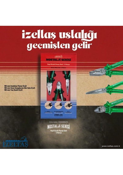 13000005314 İZELTAŞ NOSTALJİ PENSE SETİ