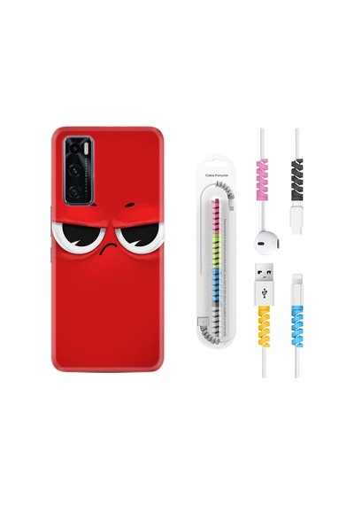 Vivo Y70 Kilif Kablo Koruyuculu Red 1829 544167154