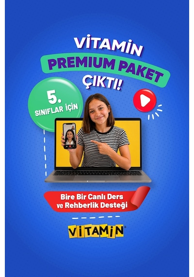 5. Sınıf Premium Paket - 8 Kitap Basılı Set + 30 Canlı Özel Ders ve Rehberlik Koçluk Seti + Yapay Zeka Destekli Dijital Platform