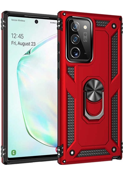 Galaxy Note 20 Ultra Kılıf Zore Vega Yüzüklü Standlı Zırh Kılıf