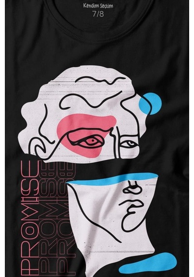 Kendim Seçtim Statue Minimal Street Culture Soft Renkler Heykel Y2k Baskılı Tişört Çocuk T-shirt 001