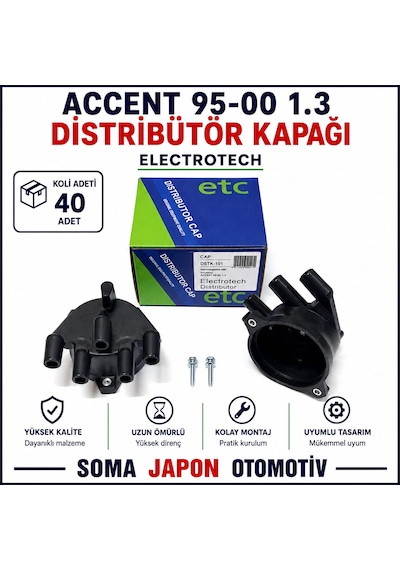 Accent 95-00 1.3 Distiribütör Kapağı Dstk-101 Etc