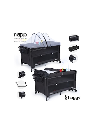 Huggy Napp 6in1 Anne Yanı Park Yatak Oyun Parkı + Yatak 70x120