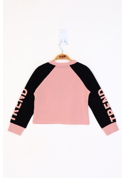Toontoy Kız Çocuk Stunnig Collar Baskılı Sweatshirt Somon