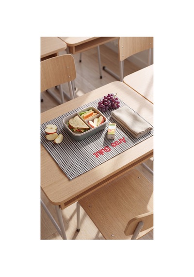 Kişiye Özel İsim Nakışlı Beslenme Örtüsü 45x35 Cm Leke Tutmaz Kumaş - 907534929