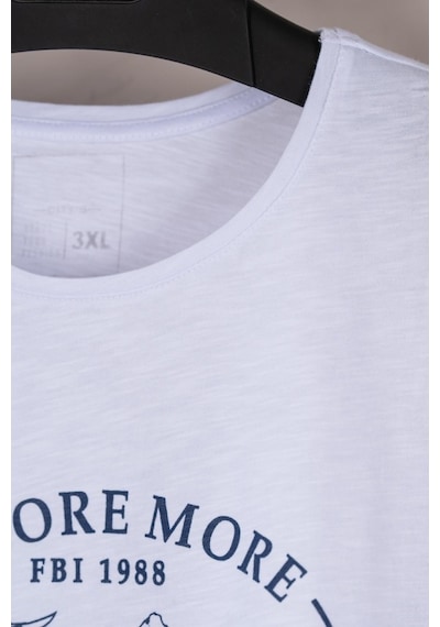 Sıfır Yaka Büyük Beden Baskılı Penye Erkek T-Shirt Çok Renkli