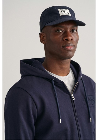 Gant Erkek Fermuarlı Logolu Sweatshirt - Lacivert Black