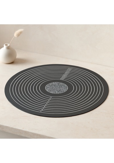 Yuvarlak Silikon Hamur Matı 45 Cm - Ölçekli 190 G Renkli