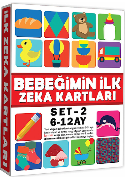 Eğitici Kartlar 6-12 Ay Erken Eğitim Zeka Kartı 5 Adet