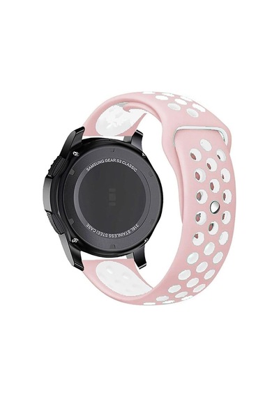 Huawei Watch Gt3, Gt3 Pro, Gt2 Pro İle Uyumlu Haylou Solar Ls05 Delikli Spor Silikon Kordon, 22 Açık Kahverengi