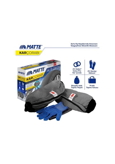 Lastik Kar Çorabı Kar Zinciri Muadili Yüksek Kalite Tekstil Kar Zinciri Extra Pro Series Medium Diğer