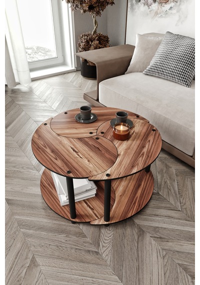 Yin Yang Unıty Serenıty Orta Sehpa 3 Lü Madran Ceviz 70cm Ceviz Yin Yang Unıty Serenıty Orta Sehpa 3 Lü Madran Ceviz 70cm Ceviz