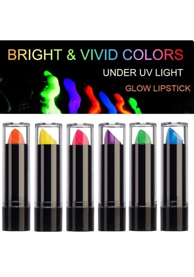 Karanlıkta Parlayan Yanan Uv Neon Ruj Yüz Boyama 6 Adet 6 Renk 4434
