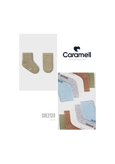 Caramell Caramel Pamuklu Erkek Bebek 5'li Çorap 0-3 Ay Crml.coe2123 Çok Renkli