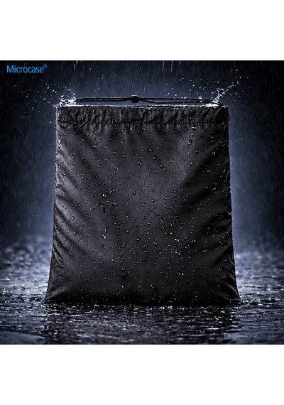 Microcase Su Geçirmez İpli Ayakkabı Eşya Düzenleyici Seyahat Çantası Hurç 50 X 40 Cm 5 Adet Al5505 Siyah