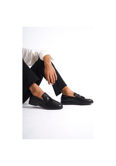 Mubiano Hakiki Deri Mbd100-s Siyah Erkek Loafer & Günlük Ayakkabı Siyah