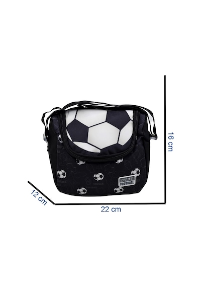 Muggle Silver Football Tek Bölmeli Termoslu Beslenme Çantası Mu-5875 Siyah
