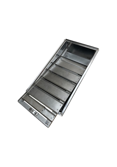 Paslanmaz Kömürlü Mangal 35 X 60 Cm Portatih Ayaklı Kalın Malzeme Gri