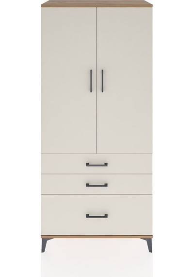 Hyperion Dolap 2 Raflı 3 Çekmeceli Tek Askılı 88x44x195 Çam-a... Çam
