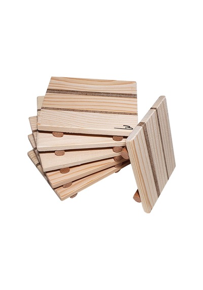 Doğal ahşap Bardak altlığı fincan altlığı çay tabağı (6lı set) Ahşap