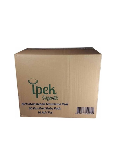 İpek Organik Bebek Temizleme Pamuğu 60 x 16 Paket