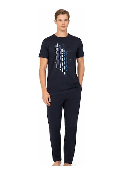Pierre Cardin Penye Kısakol Pijama Takım Lk-pc6129 Lacivert