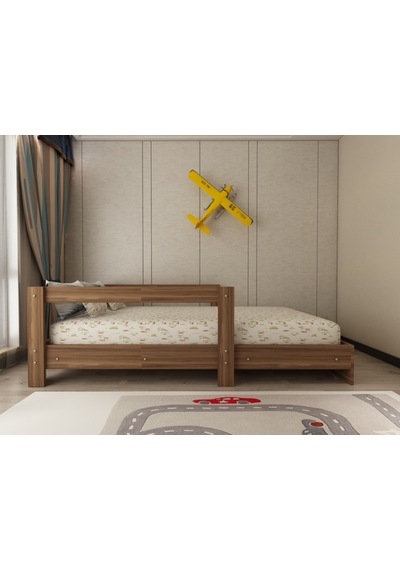 Herseycik Ninnimo Montessori 90X190 Yatak Uyumlu Karyola Y7-2 Ceviz