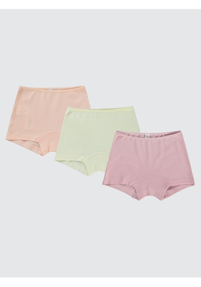 Civil Girls Kız Çocuk 3'lü Boxer Set 2-10 Yaş Pembe