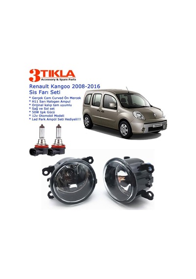 Renault Kangoo 2010 Sis Farı Set Oem: 8200074008