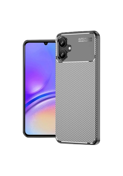 Coverzone Galaxy A06 İle Uyumlu Silikon Kılıf Kamera Korumalı Karbon Tpu Brimstone Ultra Slim Fit Delux Gri