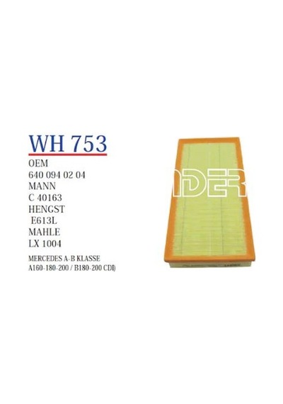 W169 A160 Cdı A180 Cdı A200 Cdı Hava Filtresi Dizel 2004-2011