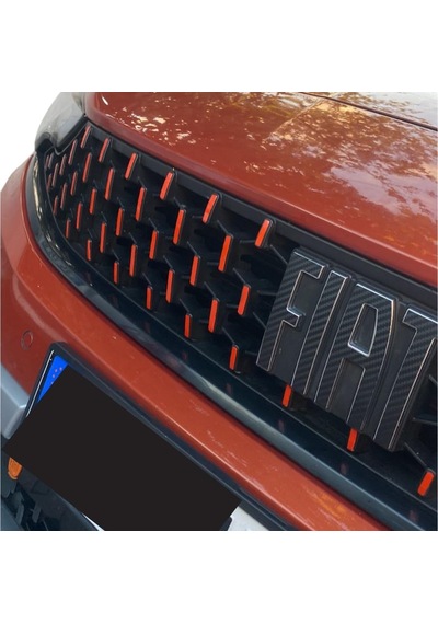 Ark Sticker Egea Cross Ön Panjur Sticker Set Reflektif Turuncu Şablonlu Abanoz