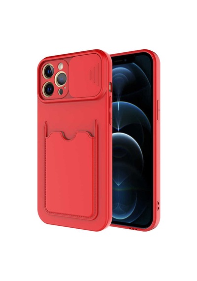 Apple Uyumlu iPhone 12 Pro Max Kılıf Zore Kartix Kapak Kırmızı