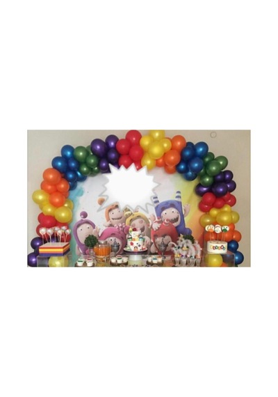 Gökkuşağı Temalı Kosept Balon Balon Zinciri A