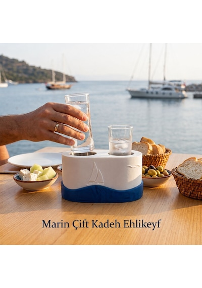 Mottopi Marin Çift Kadeh Ehlikeyf,termojelli Kadeh Soğutucu,paslanmaz Çelik,bardak Soğutucu,içecek Soğutucu