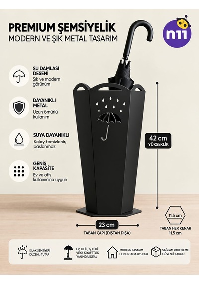 Siyah Premium Şemsiyelik