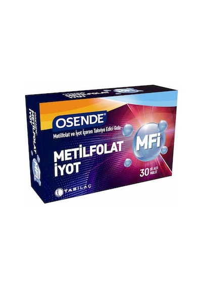 Osende Mfi Metilfolat Iyot 30 Dil Alti Tablet