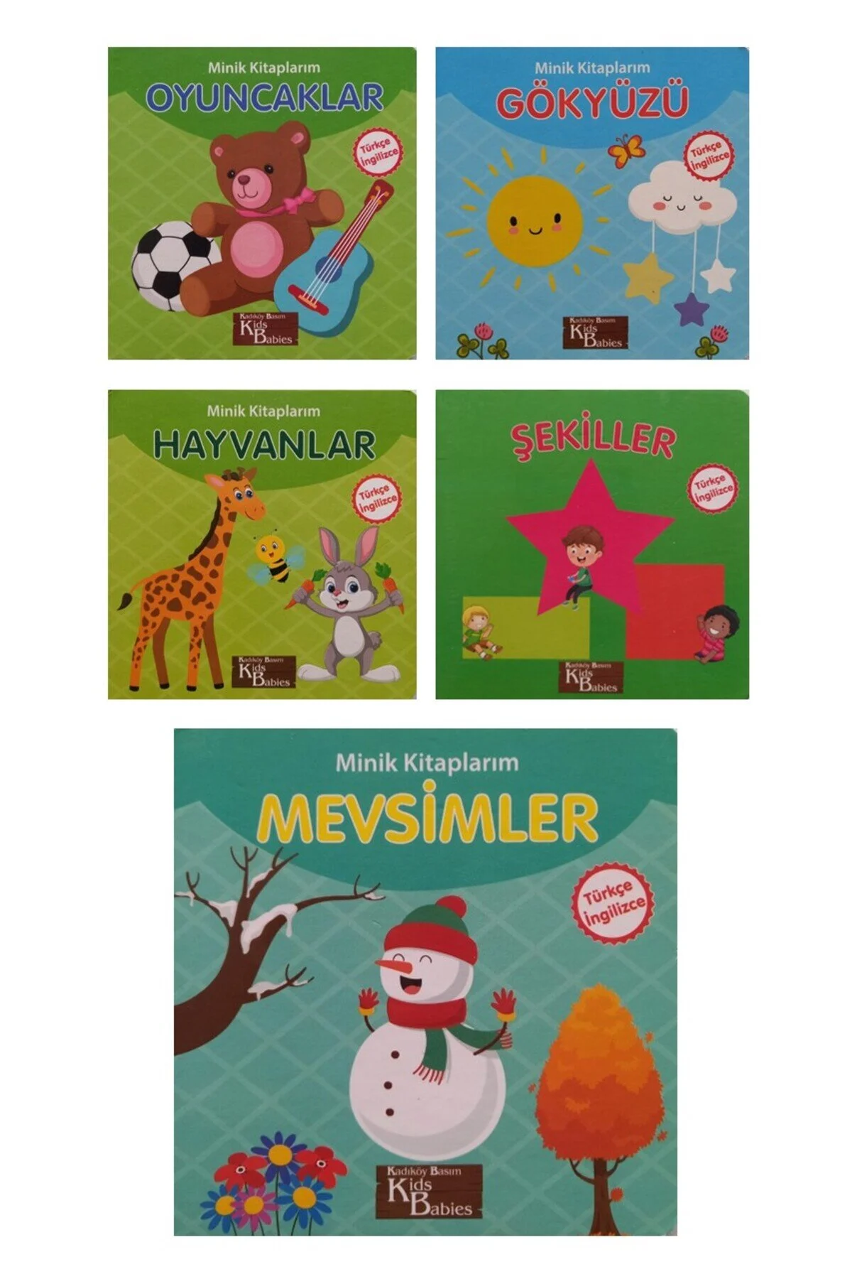 0-3 Yaş Minik Kitaplarım 5 Kitap Set Karton Kitap