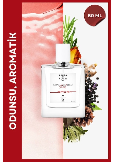 Aqua di Polo 1987 APCN000510 Gran Paradiso Red Sport EDP 50 ML Erkek Parfüm