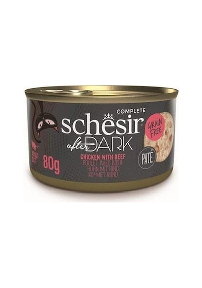 Schesir After Dark Pate Tavuk Etli Ve Sığır Etli Tahılsız Yetişkin Kedi Konservesi 80 Gr